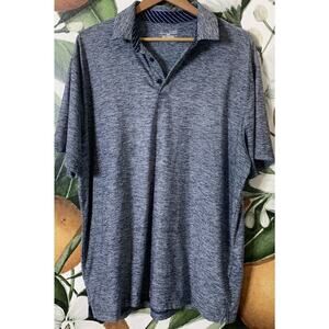 Under Armour Mens XL Blue Spacedye Short Sleeve Polo Shirt Golf